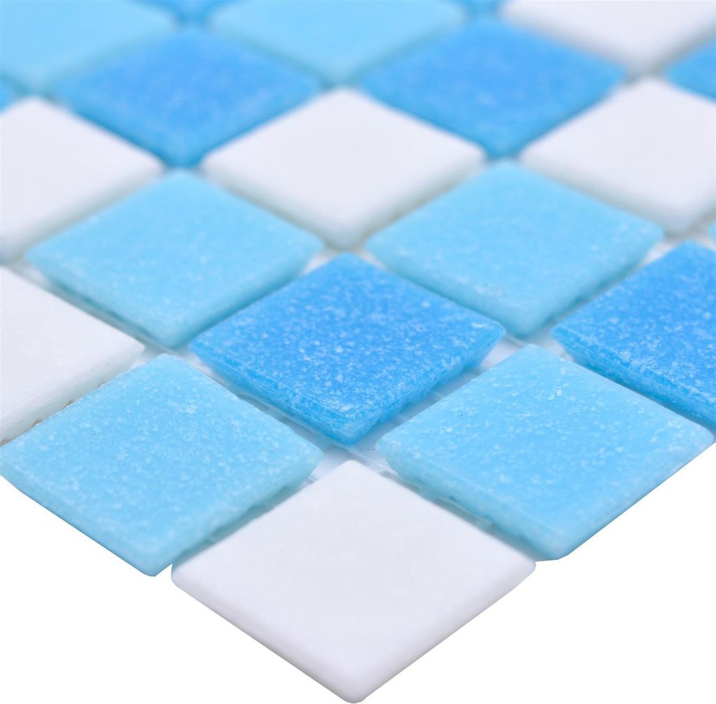 Schwimmbad Pool Mosaik North Sea Weiß Blau Mix Produktbild 
