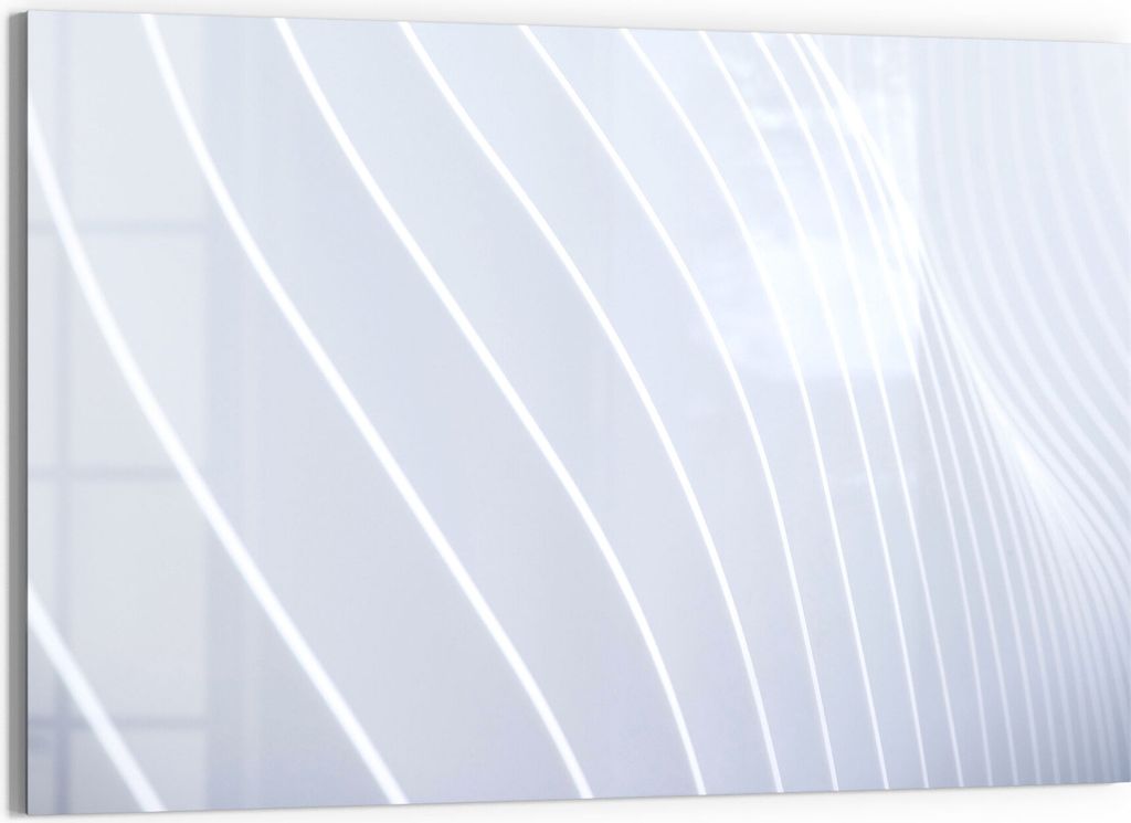 DEQORI Magnettafel Glas 90x60 cm 'Abstrakte Wellenstruktur' beschreibbar Whiteboard