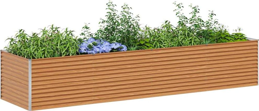 Langlebige Hochbeet Hellbraun 390 x 100 x 68cm Verzinkter Stahl - Möbel665822 - Beete