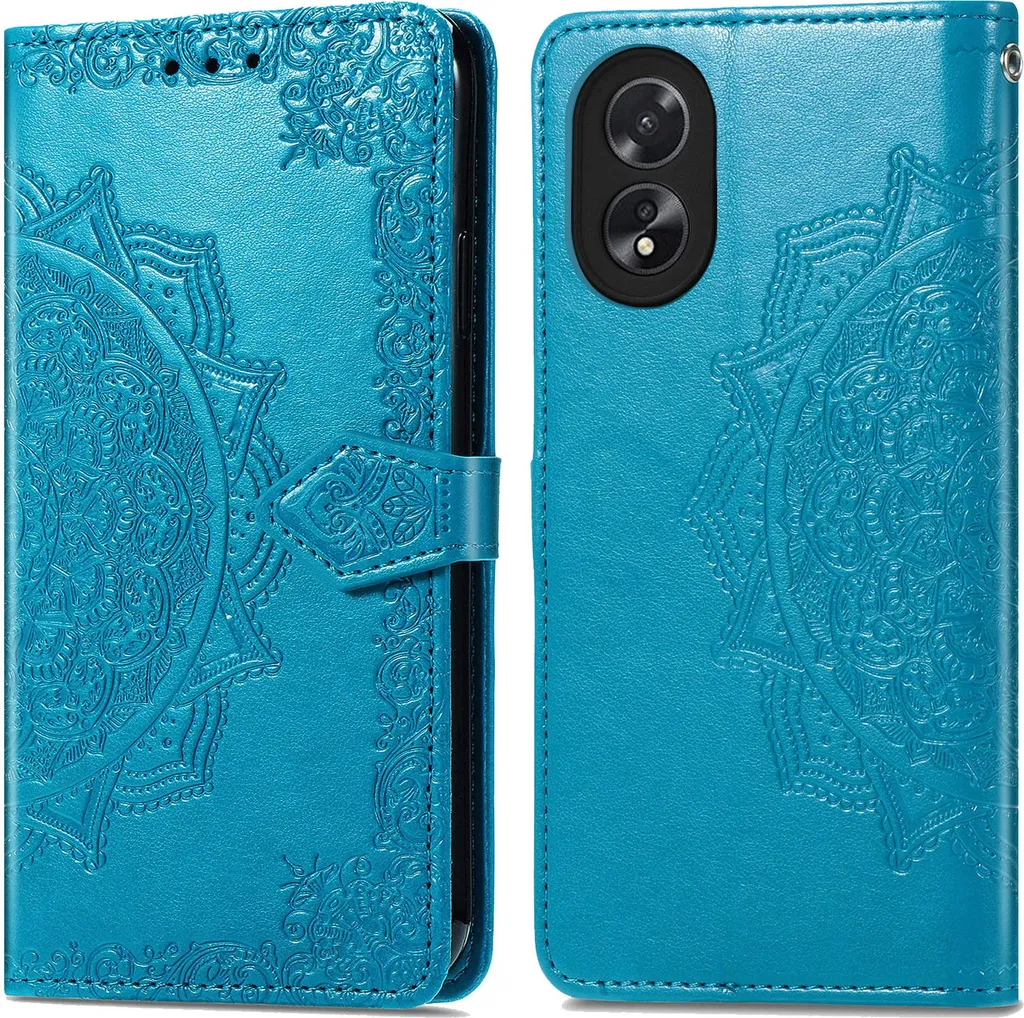 Custodia a Libro imoshion Mandala per Oppo A18 / A38 - Turchese Elegante