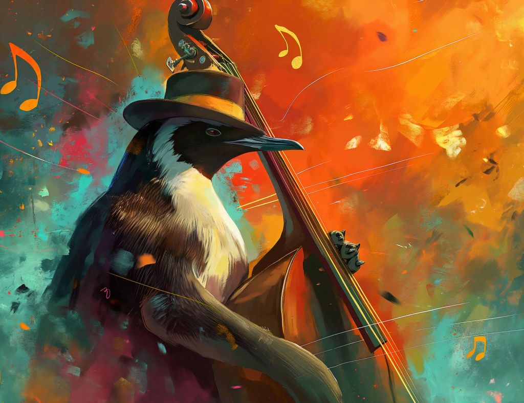 Plakat 65x50cm Pinguinmelodie