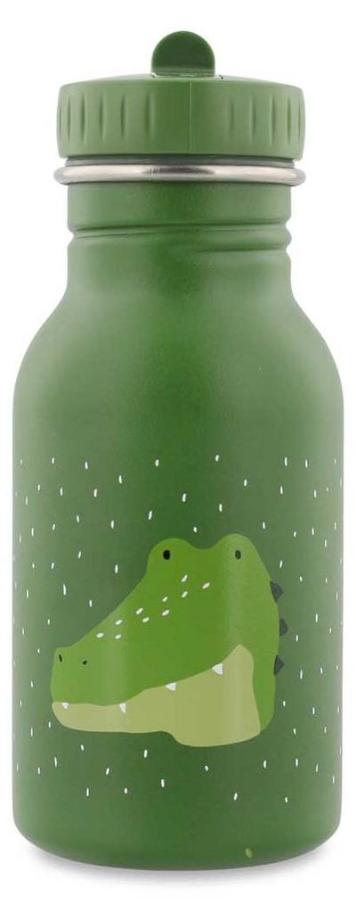 Trixie Trinkflasche Edelstahl Kinder 350ml Mr. Alligator Krokodil grün