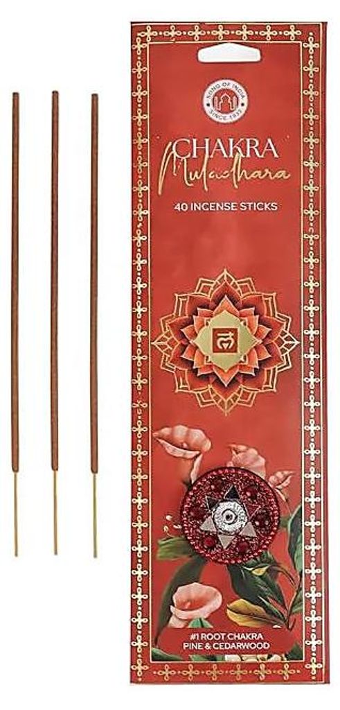 Räucher Set Räucherstäbchen Muladhara Chakra Kiefer & Zedernholz -- 40 Stäbchen