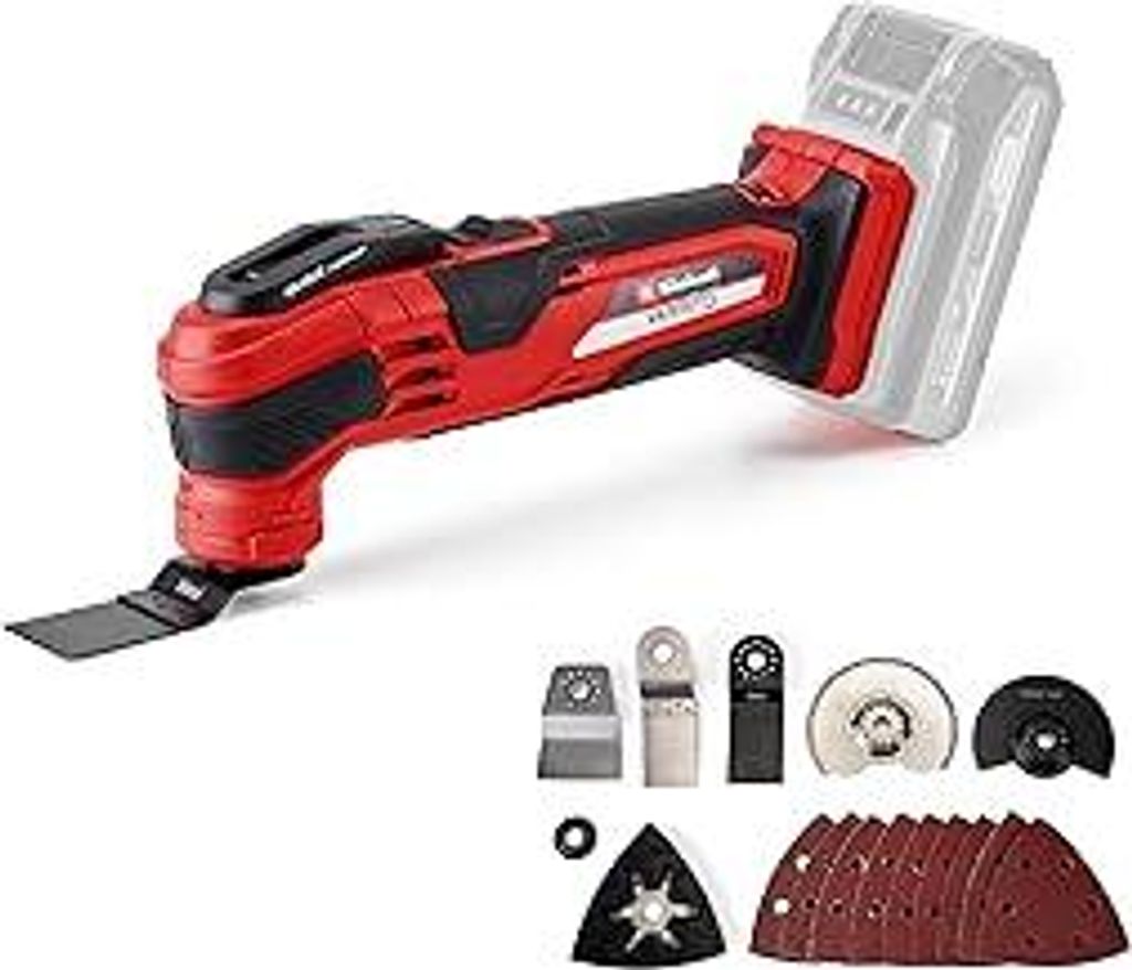 Einhell Akku Multifunktionswerkzeug Varrito Power X-Change (18 V, 22.000 Bis 40.000 Min-1, Drehzahl-Elektronik, Schnellspannverschluss, Magnetische...