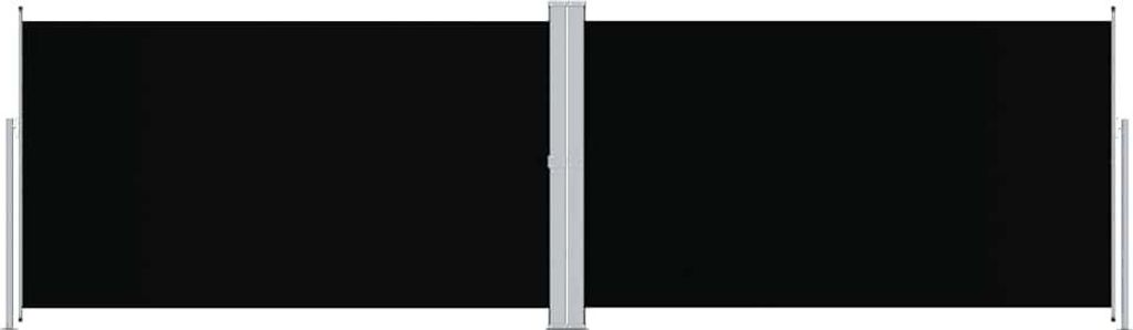 vidaXL Seitenmarkise Ausziehbar Schwarz 180x600 cm