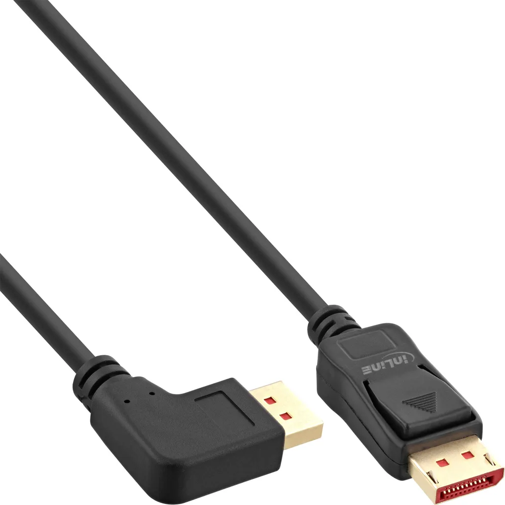 InLine 17152L Cavo DisplayPort 1.4 8K 2m Angolato a Sinistra - Oro