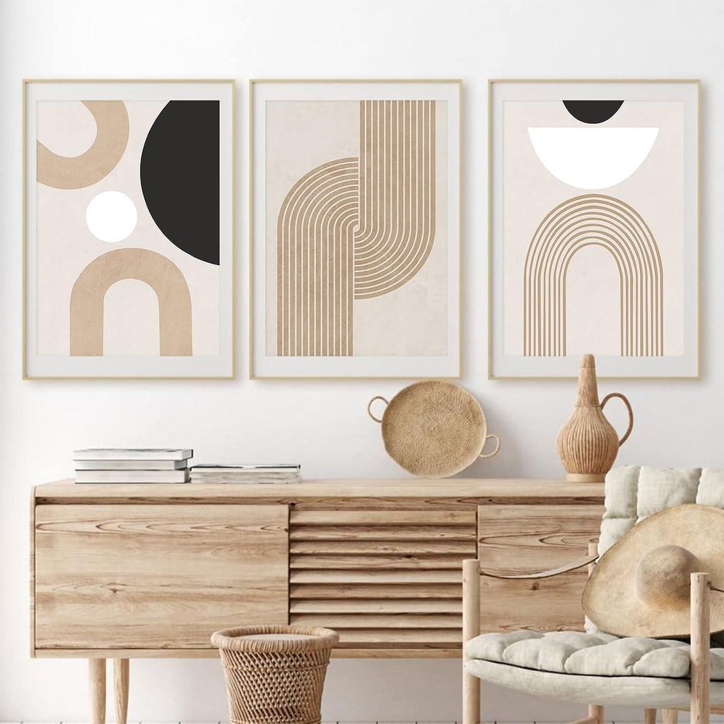 set de 3 posters Premium Art moderne abstrait Tableaux Image du produit 
