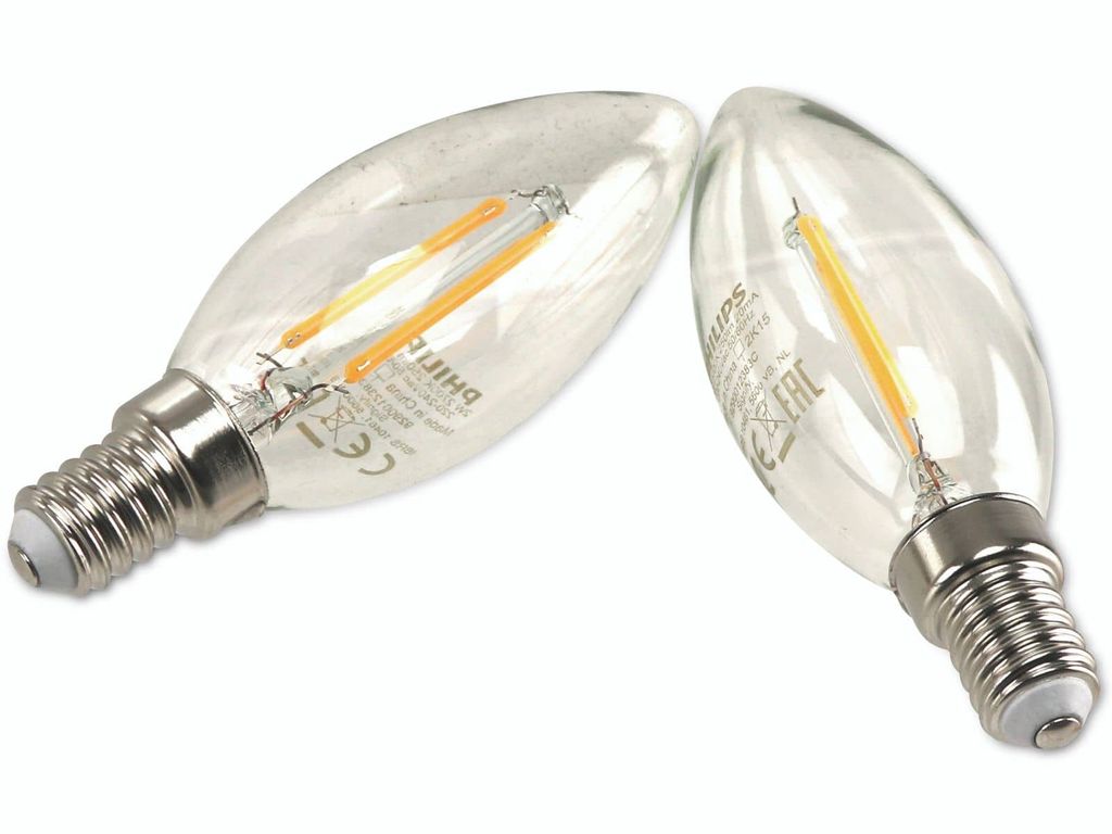 Philips LED Bougie E14 Lot de 2 2W (25W) 2700K 250lm Image du produit 