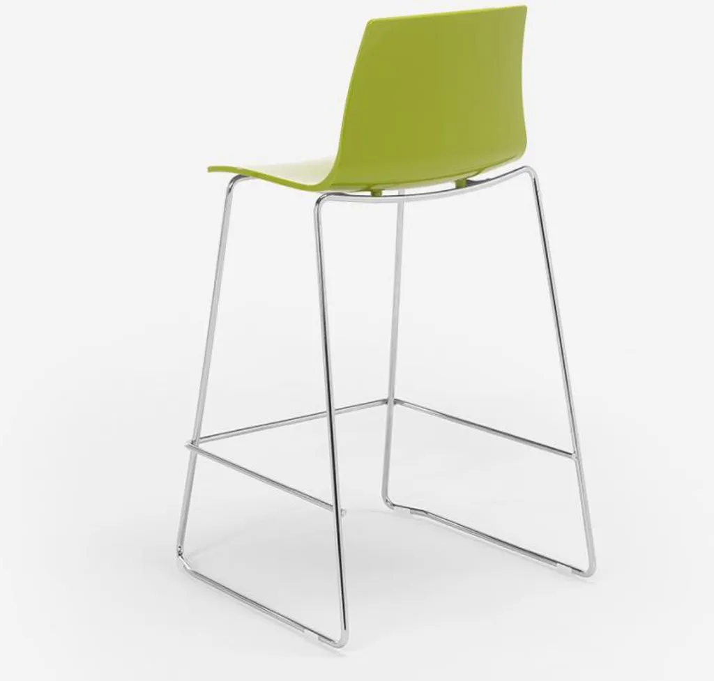 Tabouret de Bar 64 cm Empilable et Résistant - Grand Soleil Vert Anis Lux