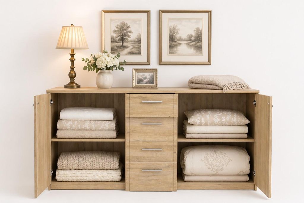 Schubkastenkommode Eiche sonoma Nachbildung Sideboard #4200