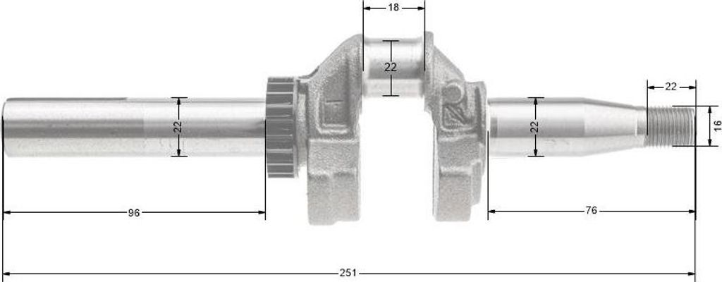 Wał korbowy B&S Series 450 500 550 OHV CZĘŚĆ ORYGINALNA Zdjęcie produktu 