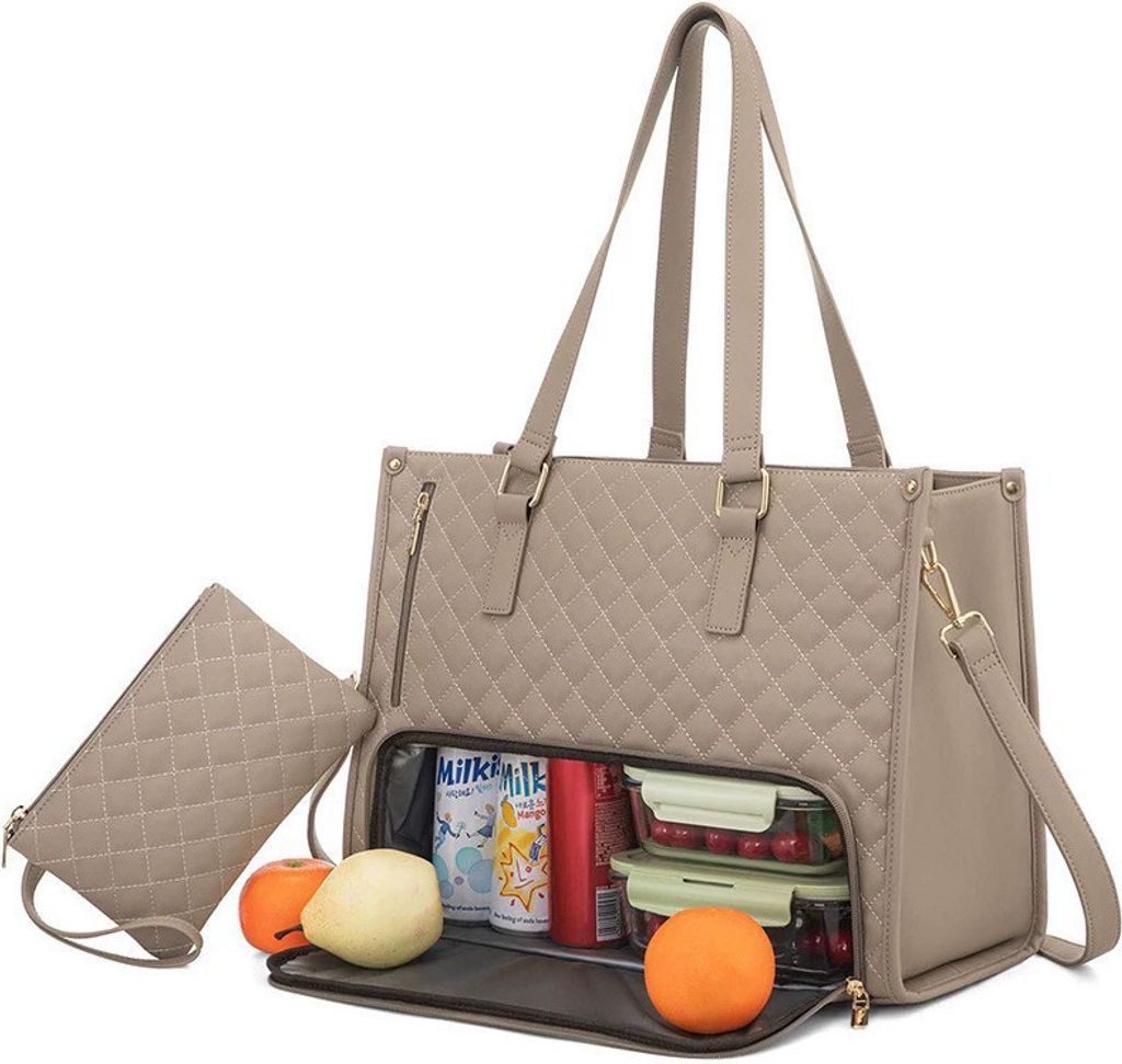 INF Khaki Isolierte Lunchtasche - Hält Lebensmittel unterwegs frisch