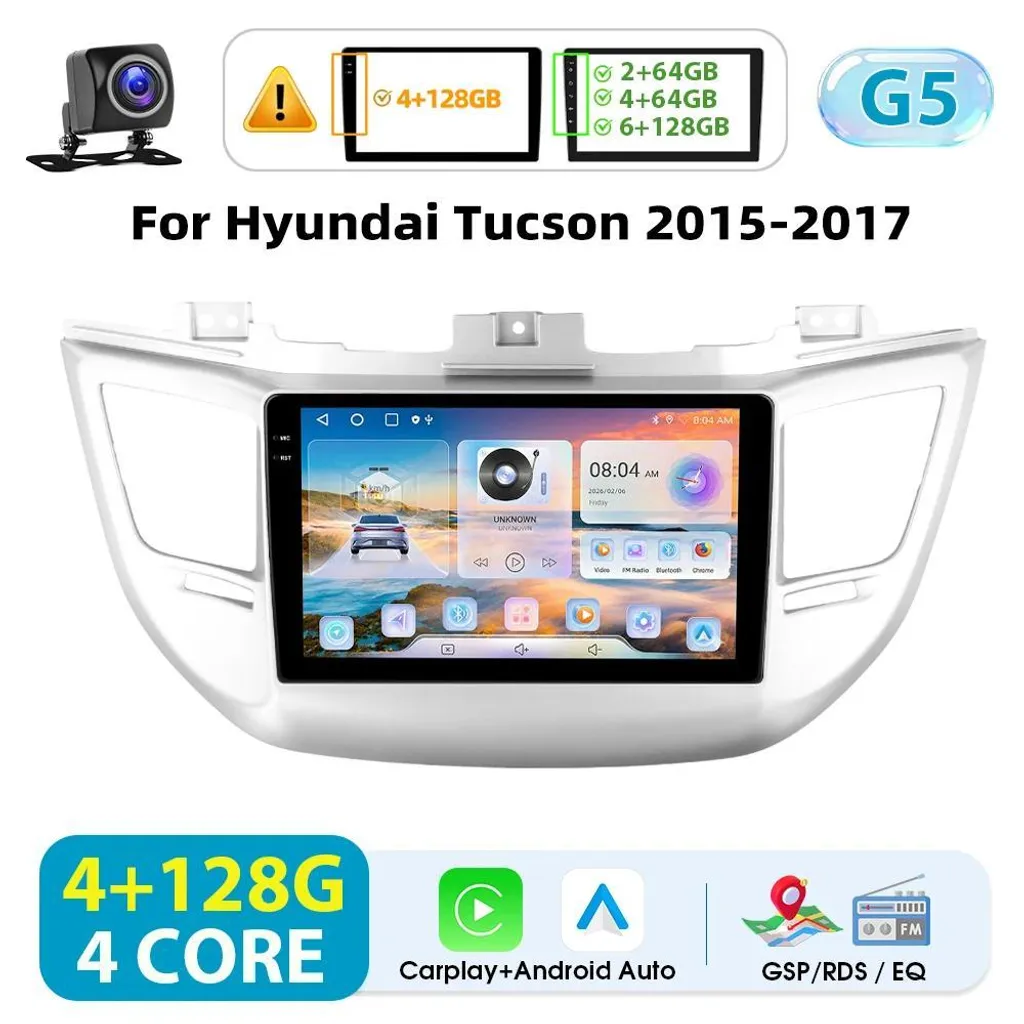 Autoradio Android pour Hyundai Tucson 2015-2017 avec Écran Tactile 23cm