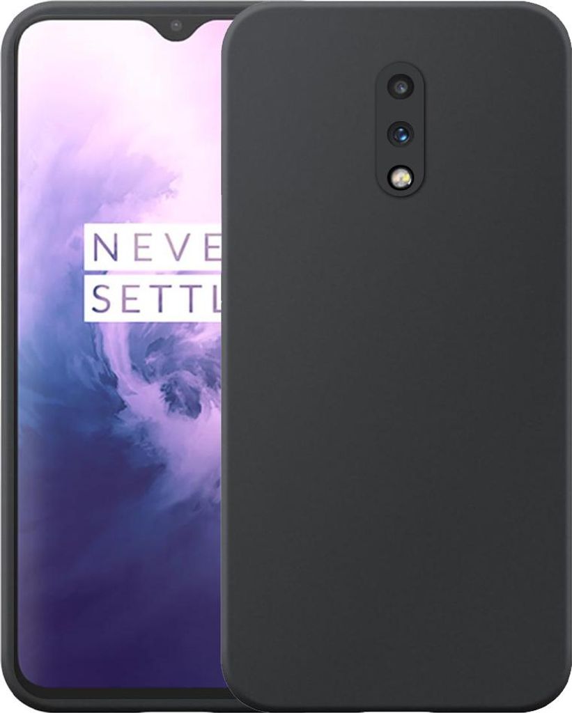 Geeignet für OnePlus 7 Phone Case Schwarz Flexible Silikon TPU Case - Flexible Back Cover Case Silikon TPU - Schwarz - Smartphonics