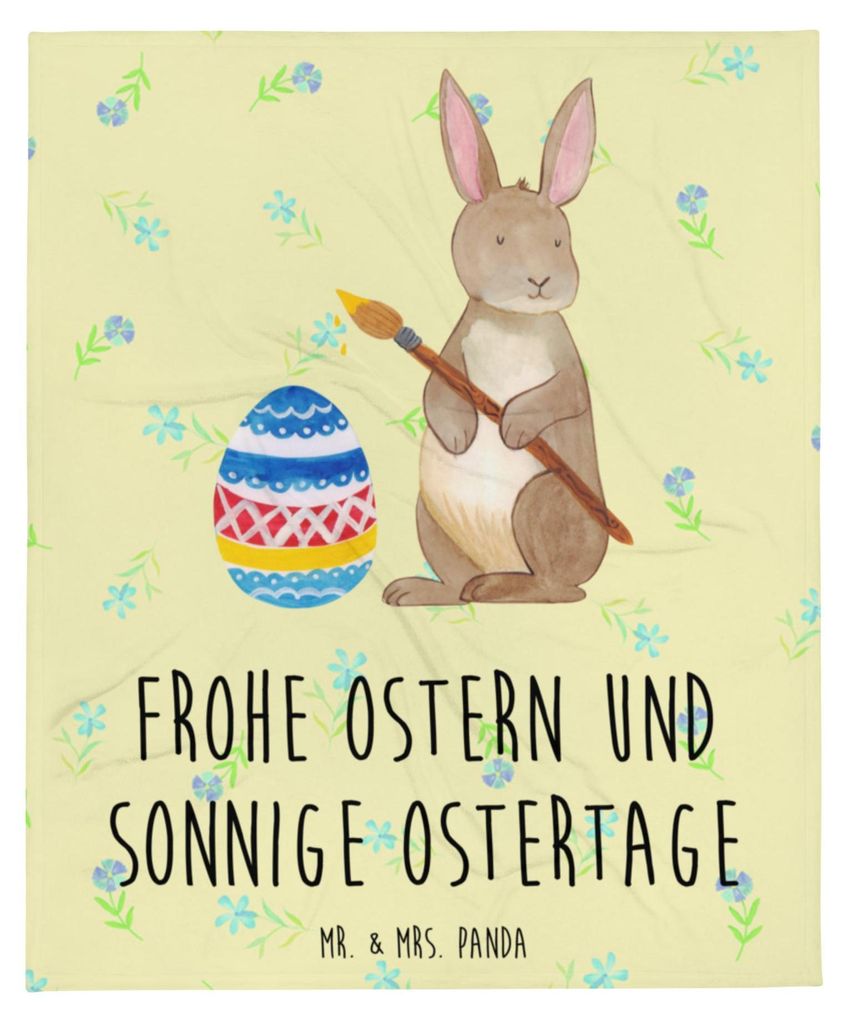 Mr. & Mrs. Panda Tagesdecke Hase Eier Malen - Blumig - Produktbild 
