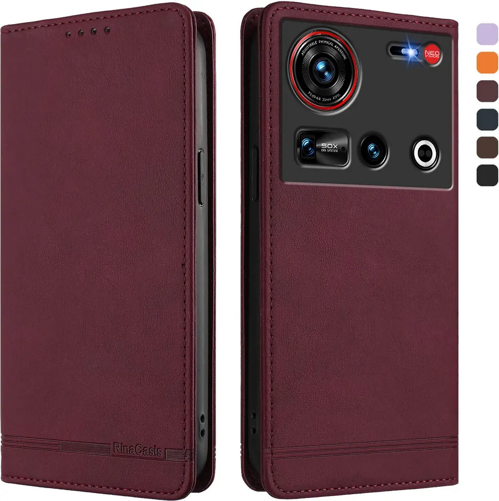 Custodia Anti-Urto Nubia Z70 Ultra Rosso con Slot Carte