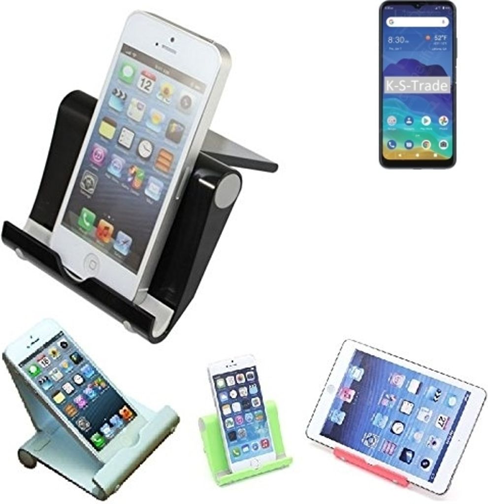 K-S-Trade Handy-Ständer kompatibel mit ZTE Blade 11 Prime faltbarer Tischständer Smartphone Tablet Halterung Reise