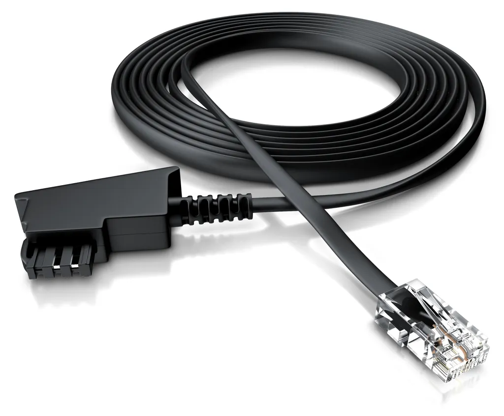 CSL Câble Internet TAE-F vers RJ45 Noir 50m pour Box et Routeur ADSL