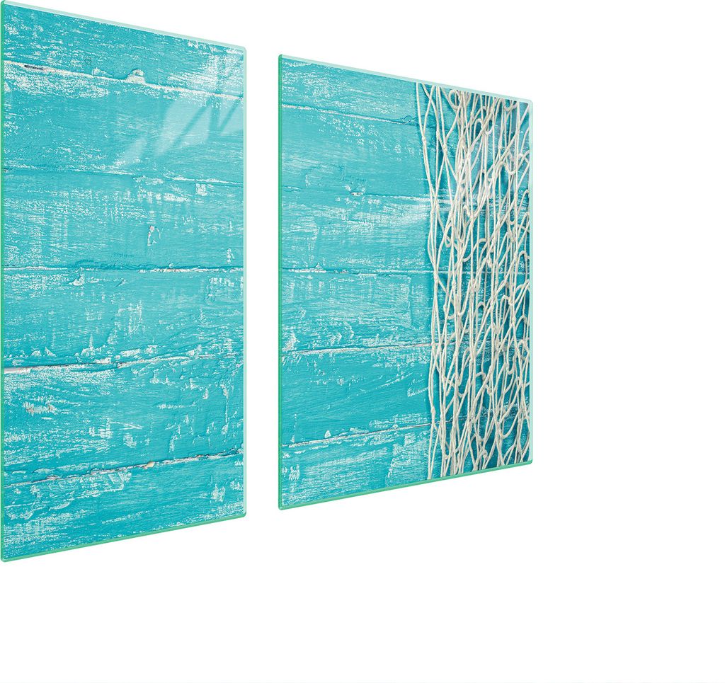 Glasschutzplatte Für Herd 90X52 Türkis