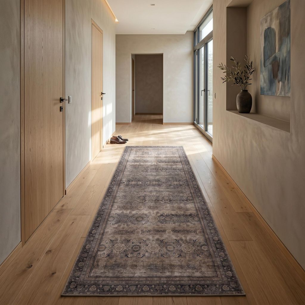 Carpetsale24 Waschbarer Teppich Vintage Läufer für Flur Produktbild 