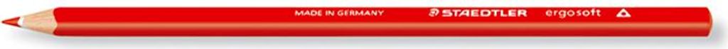 STAEDTLER Dreikant Buntstift ergosoft dreieckig rot Produktbild 