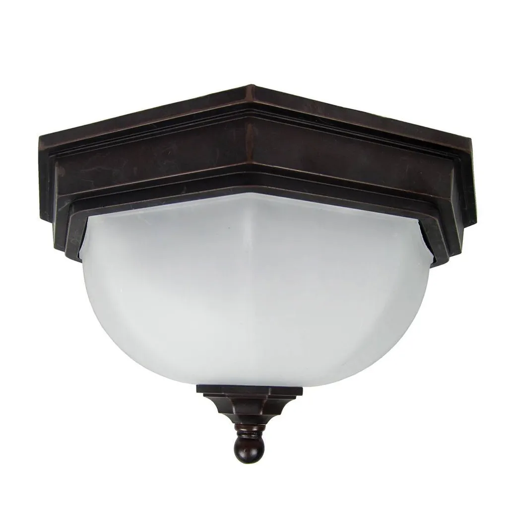 Luminaire de Plafond Extérieur Style Lanterne Bronze Ancien E27