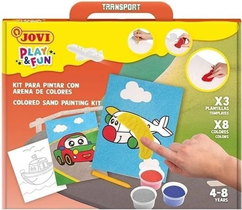 Kit Sablimage Jovi Transport - Activité Montessori de Motricité Fine 4-8 ans