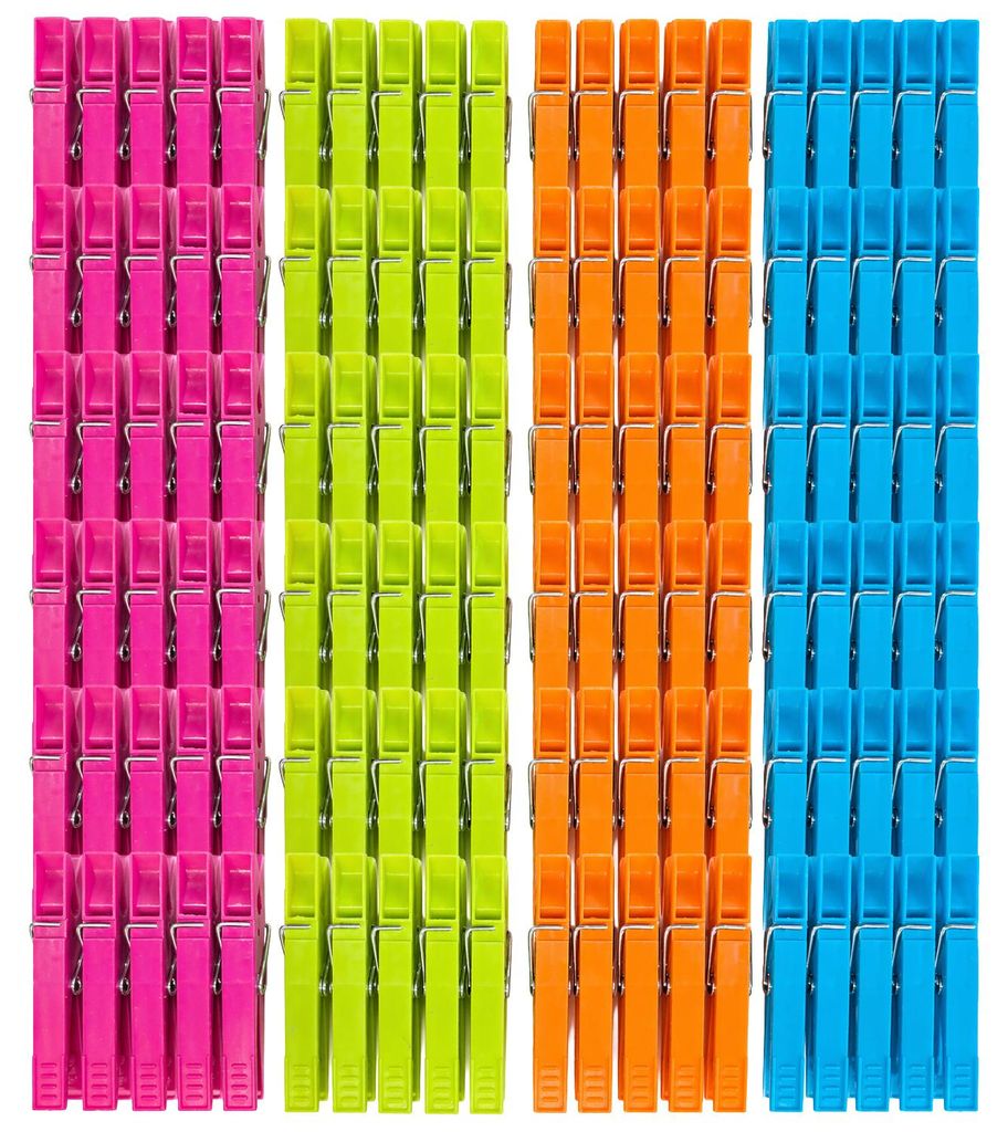 com-four® 120x Wäscheklammer im Sparpack, Kleiderklammern Produktbild 