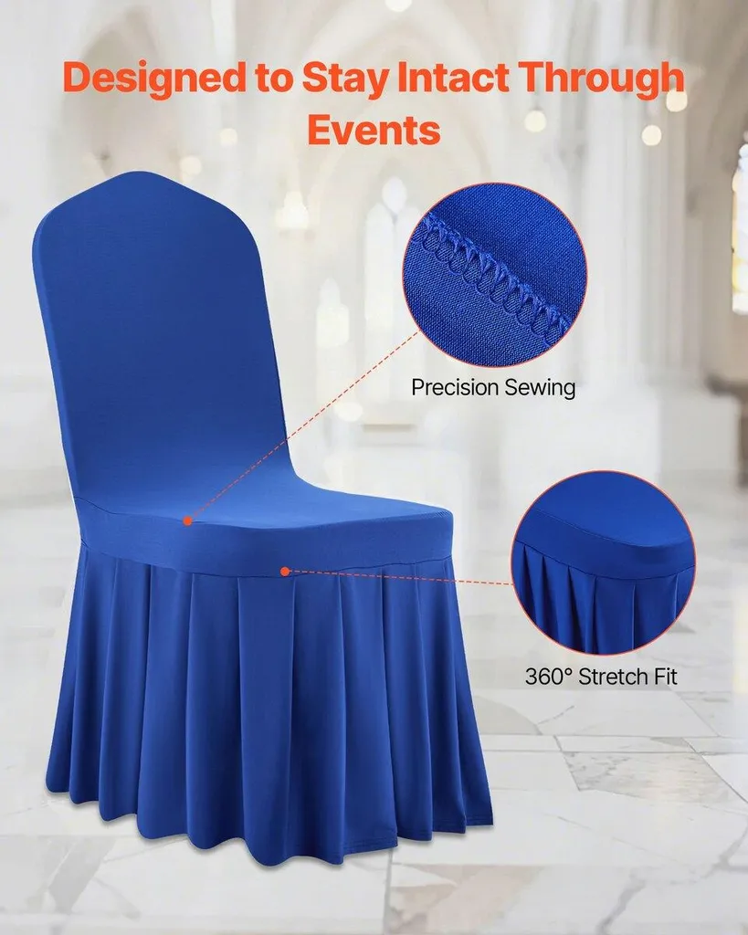 Offerta 30 Coprisedie Elasticizzati Blu | Poliestere per Eventi - 6