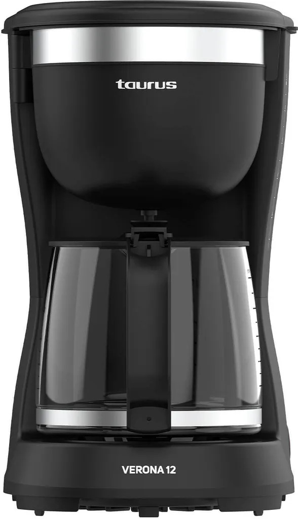 Cafetière Verona 12 Noir avec verseuse en verre et maintien au chaud