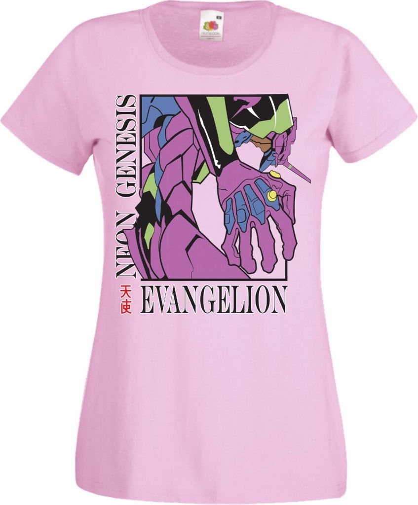 Damen T-Shirt Manga Anime Neon Anime Genesis Manga Evangelion Gendo Ikari Gendo Ikari, Lady M / Hellrosa