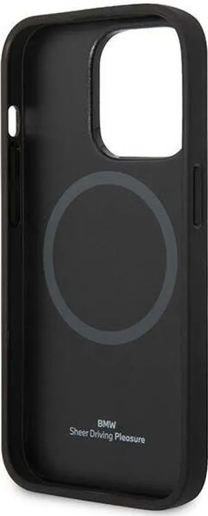 BMW iPhone 14 Pro Max Case Leather Seats Pattern MagSafe Black - Shop - 7