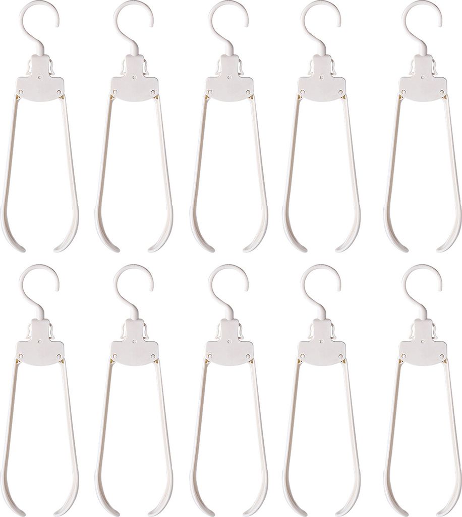 10 Stück faltbare Kleiderbügel aus Kunststoff, faltbares Design, stabiles, langlebiges, tragendes Design, verformt sich nicht leicht, Wäschestä...