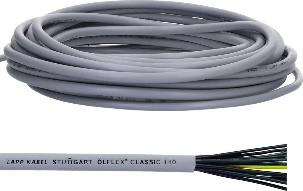 Câble de Commande 12 Conducteurs 12G0,75 mm² Blindé PVC Gris 10m