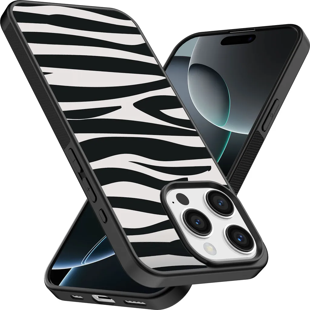Cover Protettiva iPhone 16 Pro Smartphonica - Zebra TPU Case Anti-Urti - 2