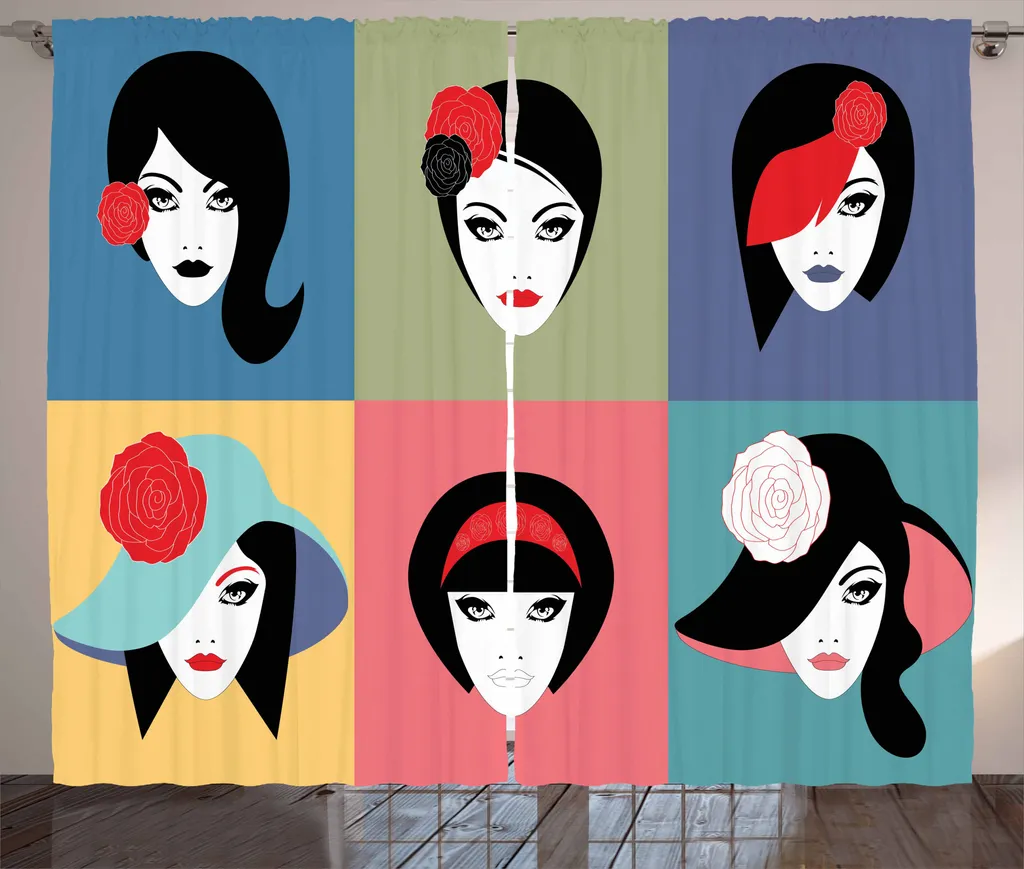 Tenda Pop Art ABAKUHAUS Donna Vendemmiatrice | Must-have Arredo 2026