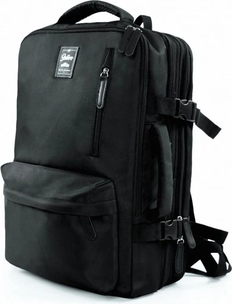 Sac à dos Solier noir imperméable et résistant modèle PLECAKFV06 original - 5