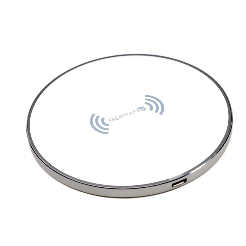 Chargeur Induction 10W VoltBeam Style Blanc Design Ultra-Fin Rapide