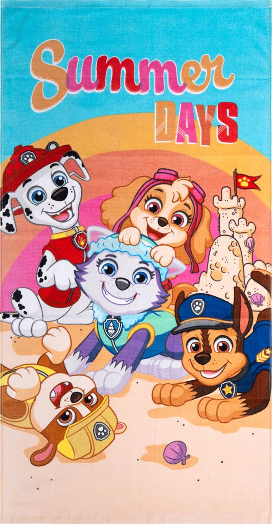 Paw Patrol - Summer Days Kinder Strandtuch Badetuch Handtuch 100% Baumwolle 140 x 70 cm