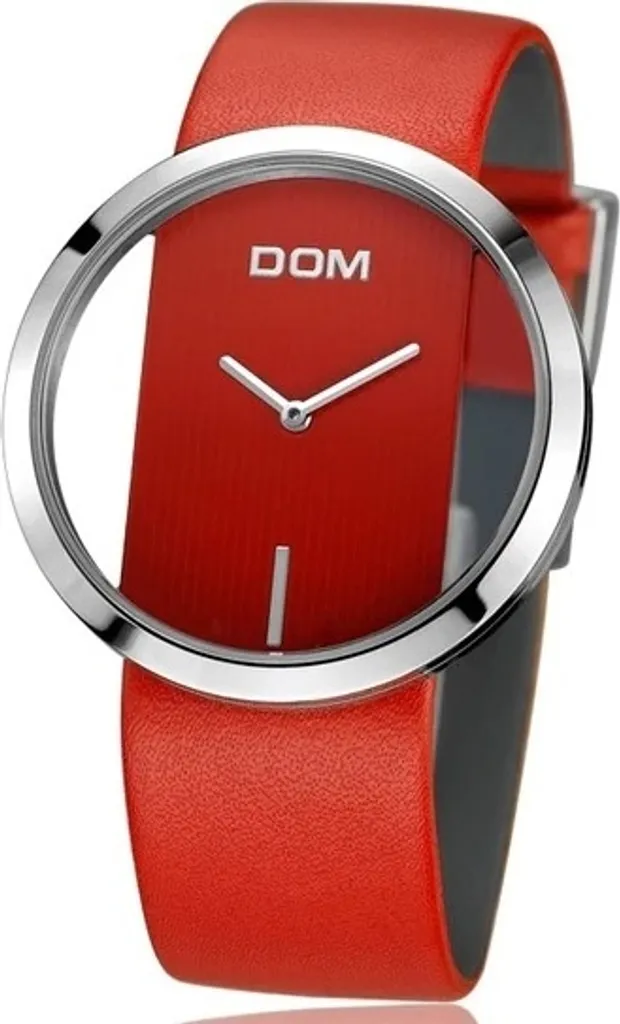 Montre Femme Élégante pour le Travail - DOM Lux Rouge Modèle KP7105