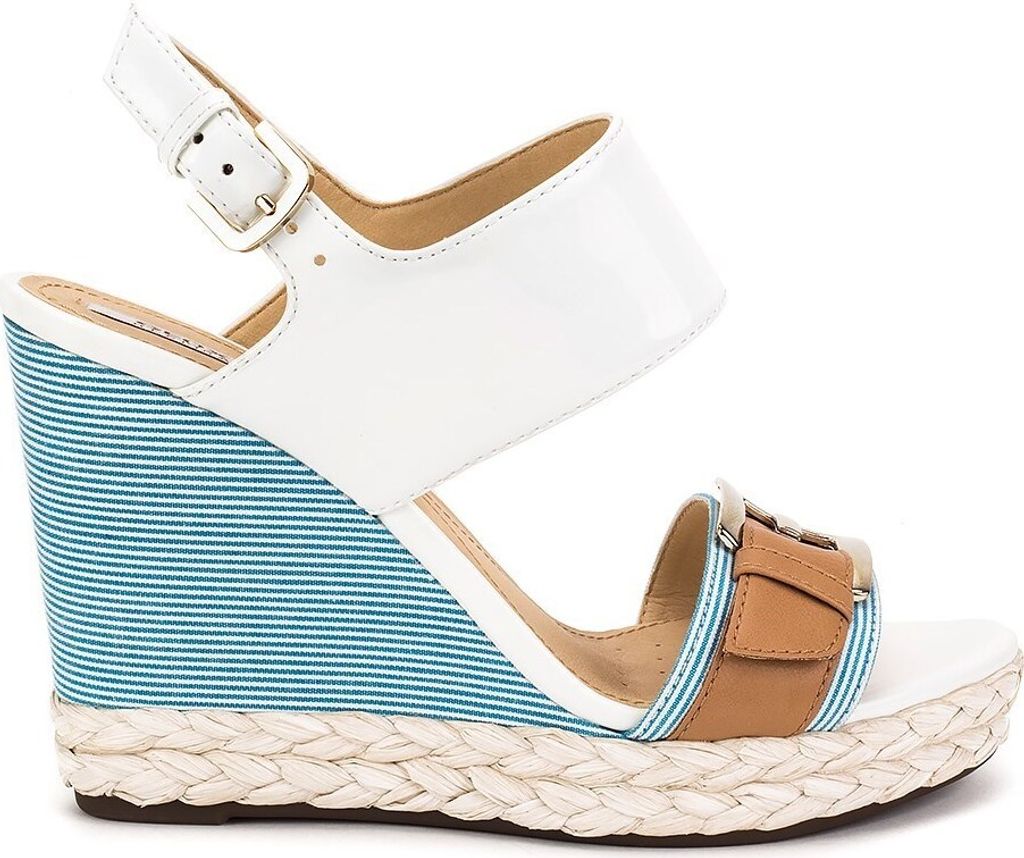 Geox D Janira E Damen weiß Leder Sandalen 40