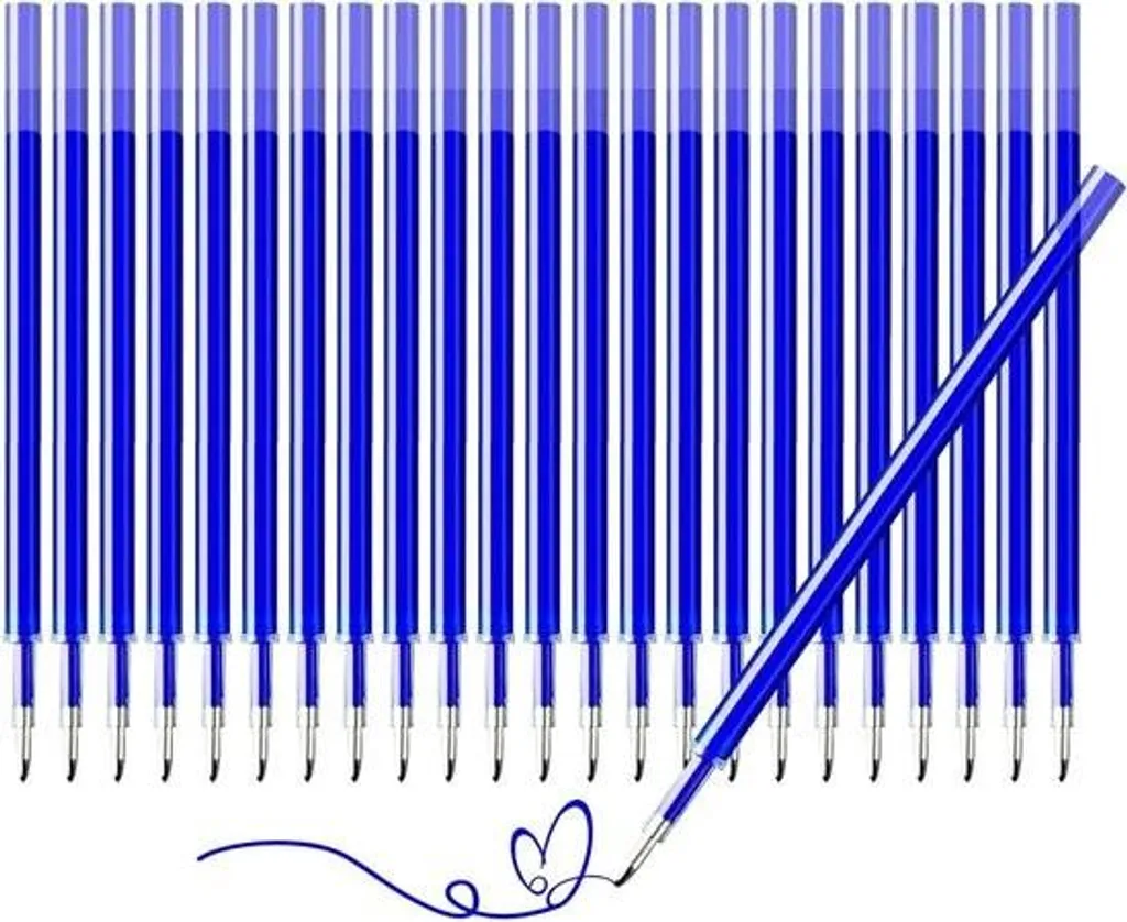 Recharges Roller Gel 0,7mm Encre Bleue Haute Capacité - Pack de 24 PCS