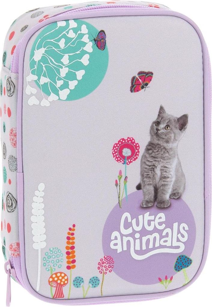 Ars Una Schule Federmäppchen Cute Animals - Kätzchen, Produktbild 