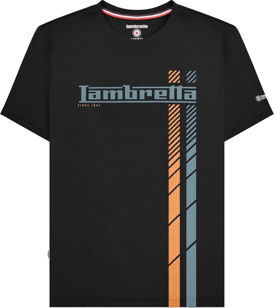 Lambretta - T-Shirt für Herren, Groß und Hoch LB352 (4XL) (Marine/Weiß/Blau)