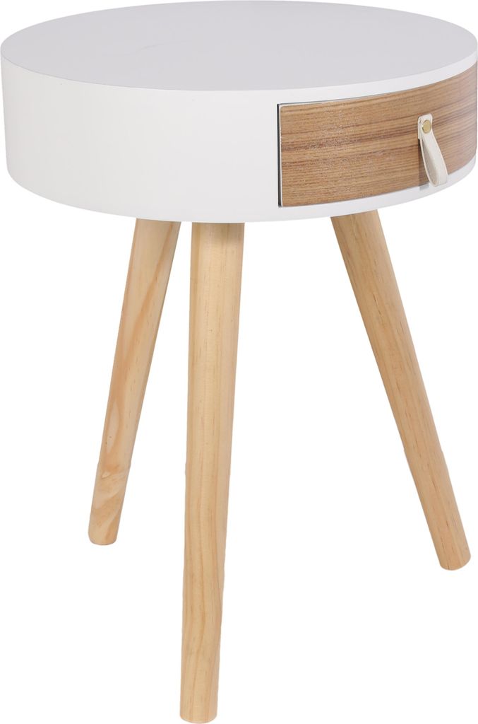 Nora White Nachttisch Home Deco Factory