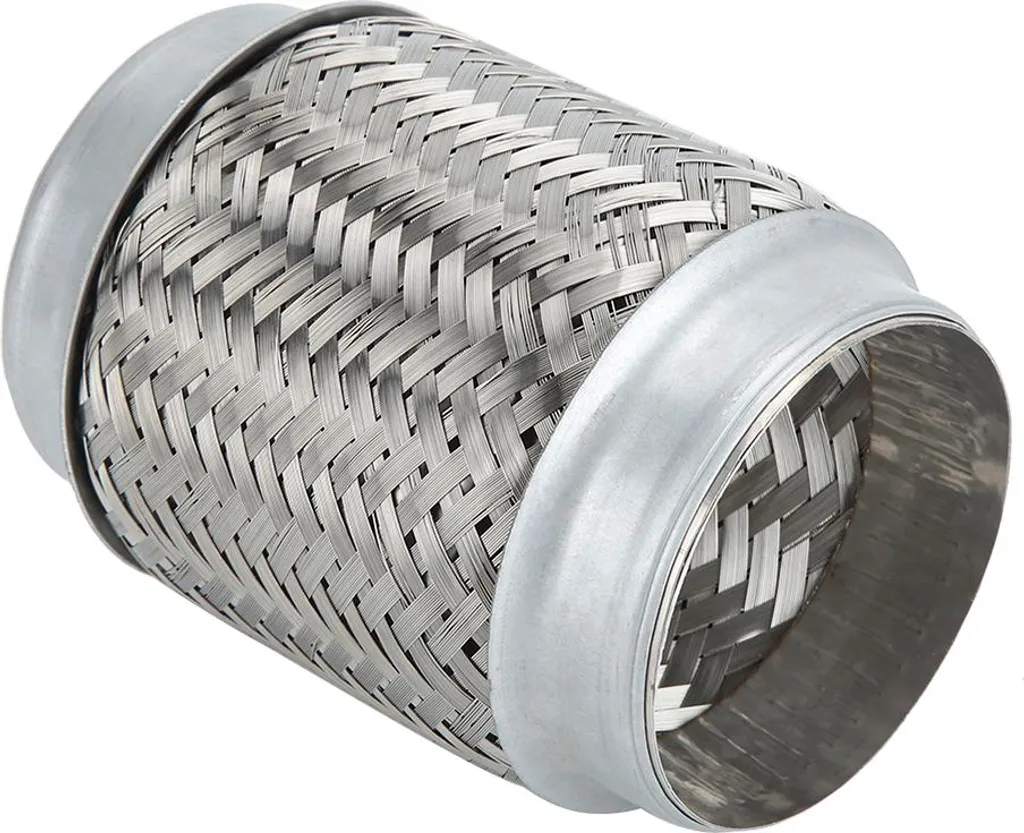 Raccord flexible d'échappement en acier inox 3,5 pouces renforcé tresse