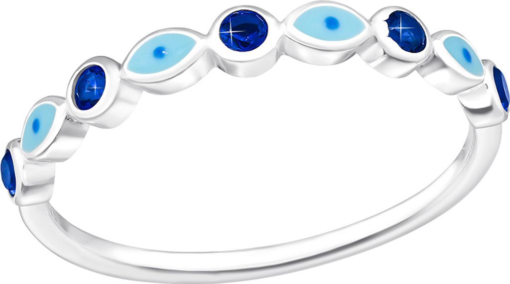 Silber Ring Evil Eye 54 (17.2 mm Ø)