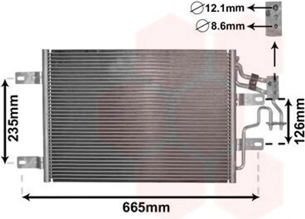 Condenseur clim Opel Meriva résistant aux fuites de gaz