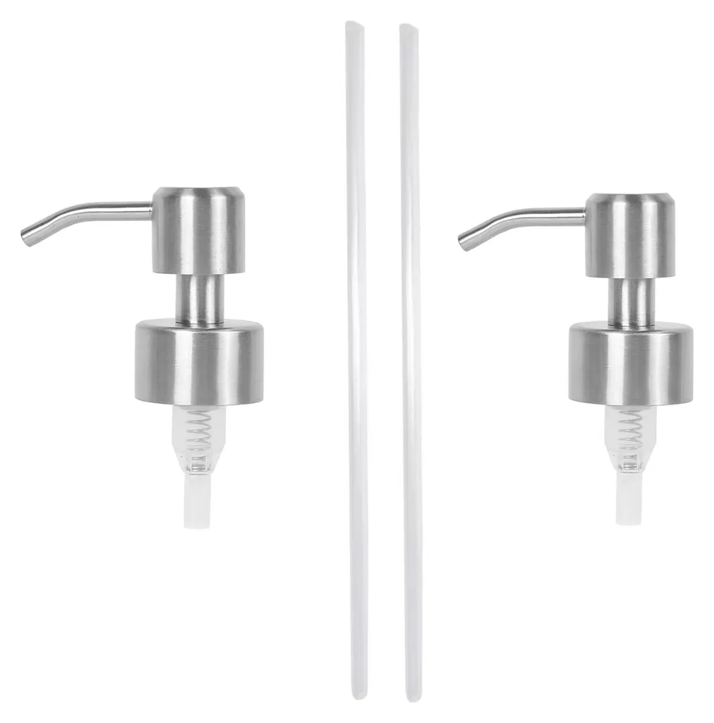 Kit 2 Pompes pour Distributeur de Savon Cuisine et Salle de Bain Argent