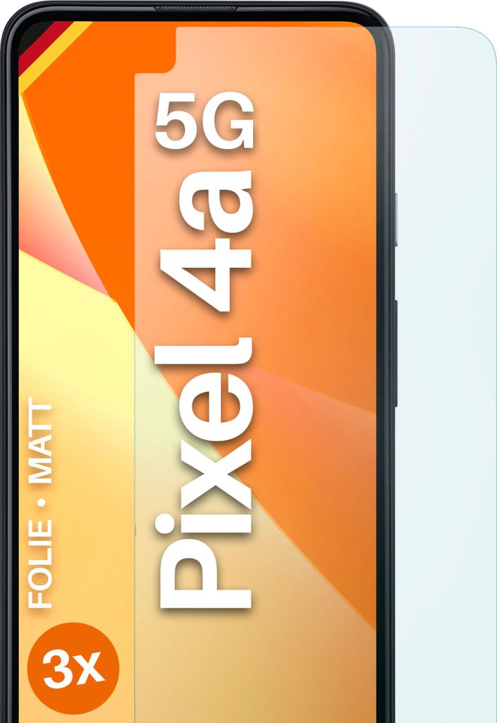 moex 3x Schutzfolie kompatibel mit Google Pixel 4a 5G - Displayschutzfolie Anti Reflex Folie, Matt